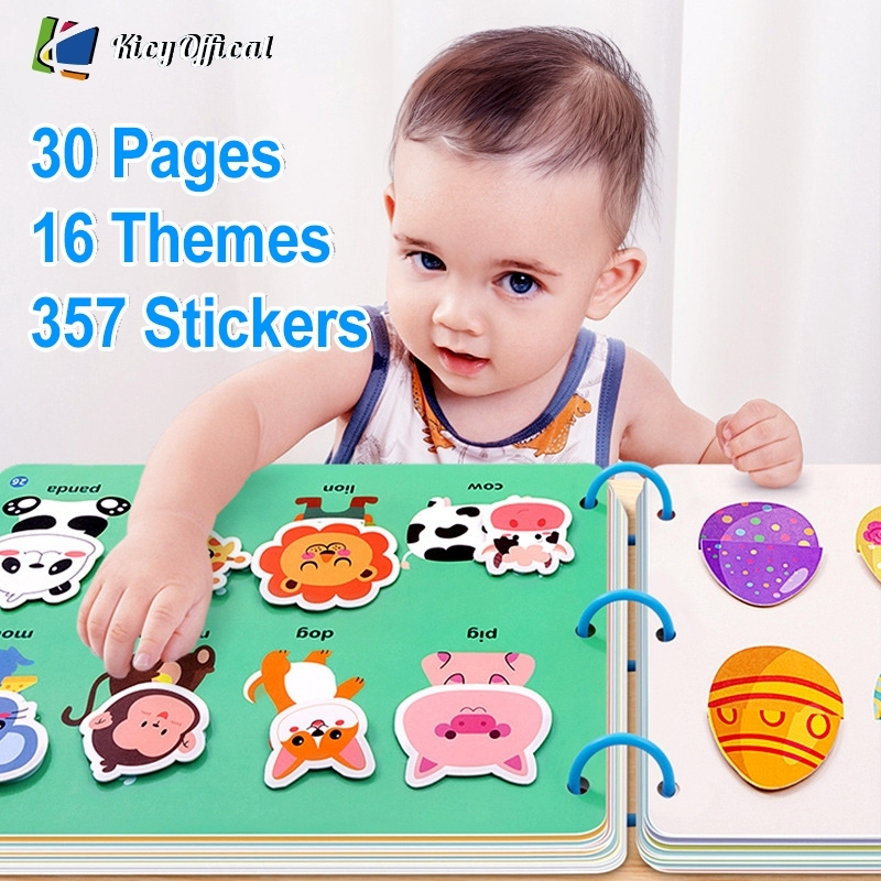 30 Pages Busy Book For Kids Educational Early Learning Sticker Book ...