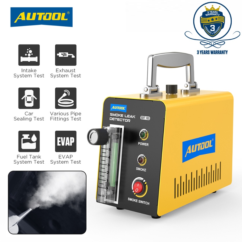 【Local Stock】AUTOOL Car Smoke Leak Detector SDT103 Pipe Leaking Detector Smoke Machine EVAP