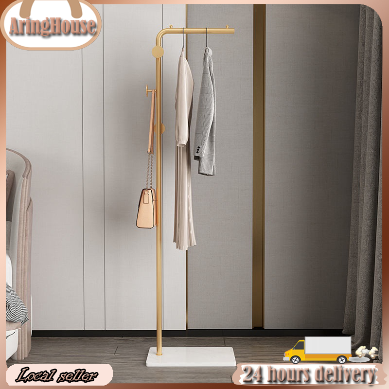 🔥HOT SALE 🔥Nordic Coat Rack 7way Storage Rack Marble Bag Rack Standing Bedroom Shelf Luxury