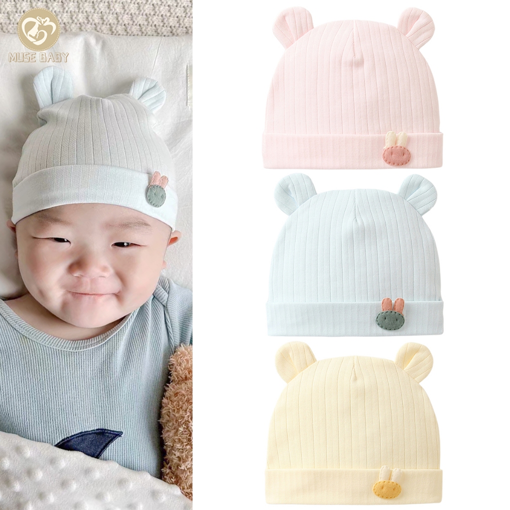 Cute Baby Fetal Cap Newborn Babies Soft Cotton Hat Infant Girls Boys Headwear Beanie Topi Bayi Shopee Malaysia