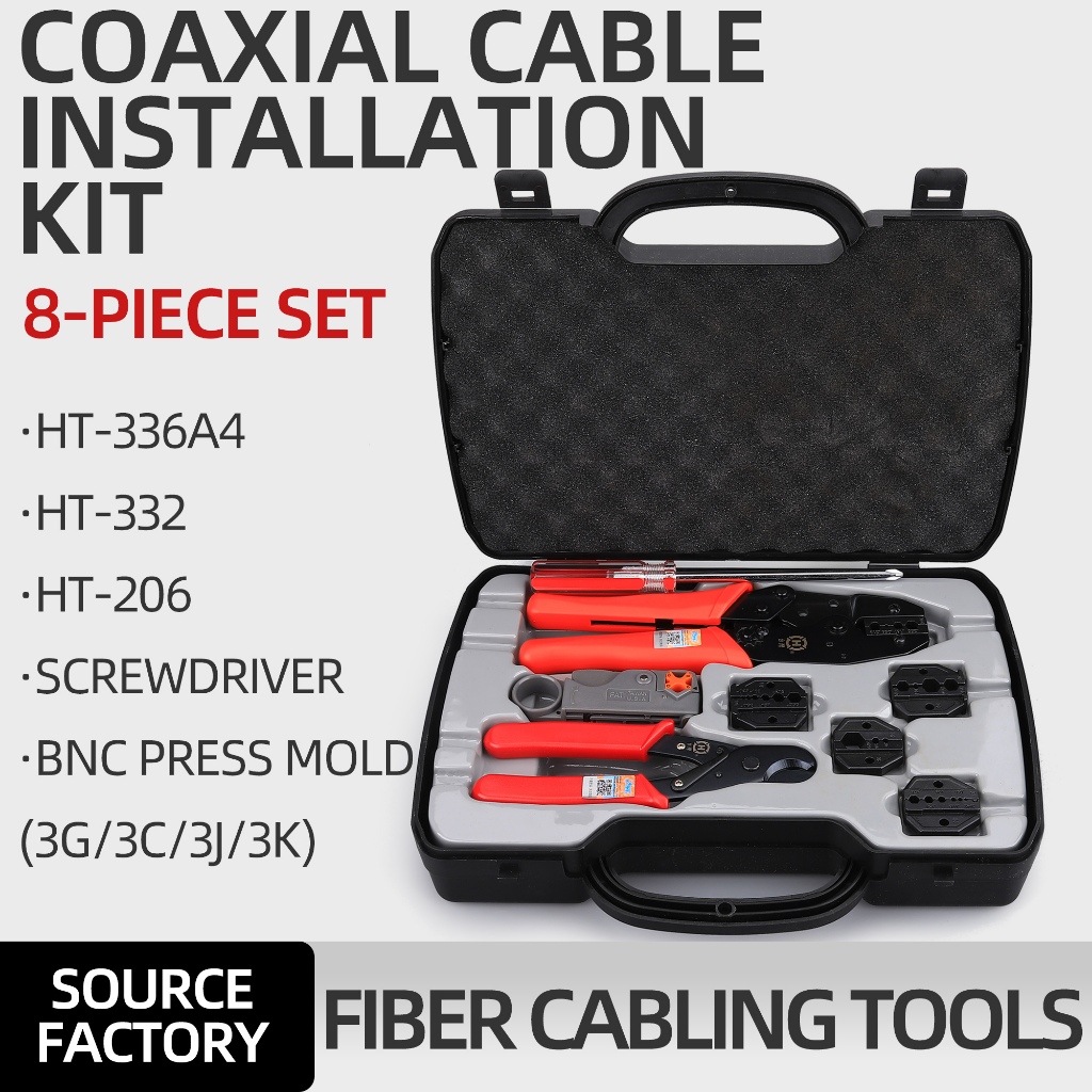 Connect with the axial compression tool set HT-330K portable BNC ...