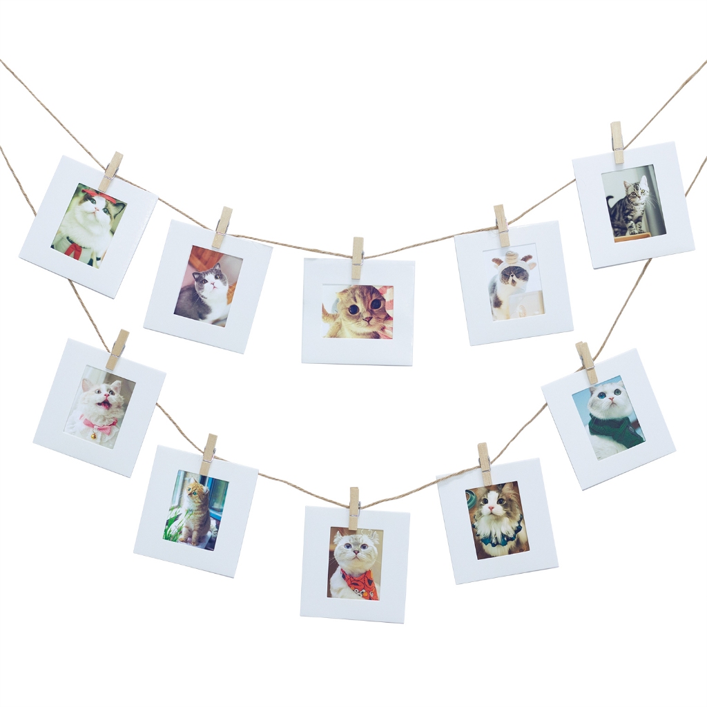 Pictures Wall Decor Hanging Mini Picture Frame, 20 Pieces Paper 2x3 ...