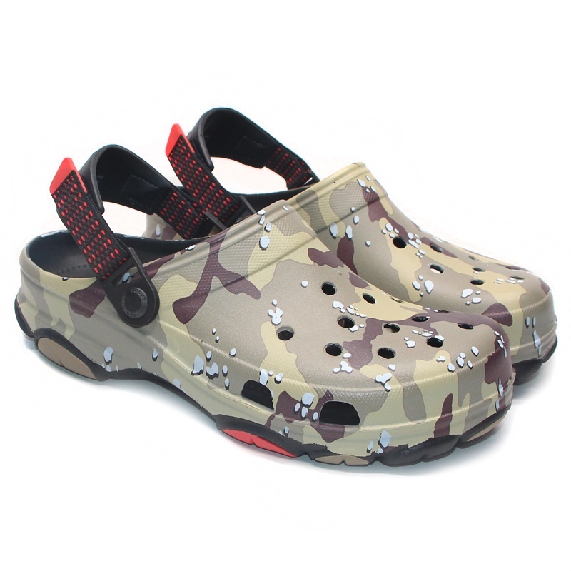 New Crocs Men's and Women's Trending Sports Camo Beach Shoes Sandals ...
