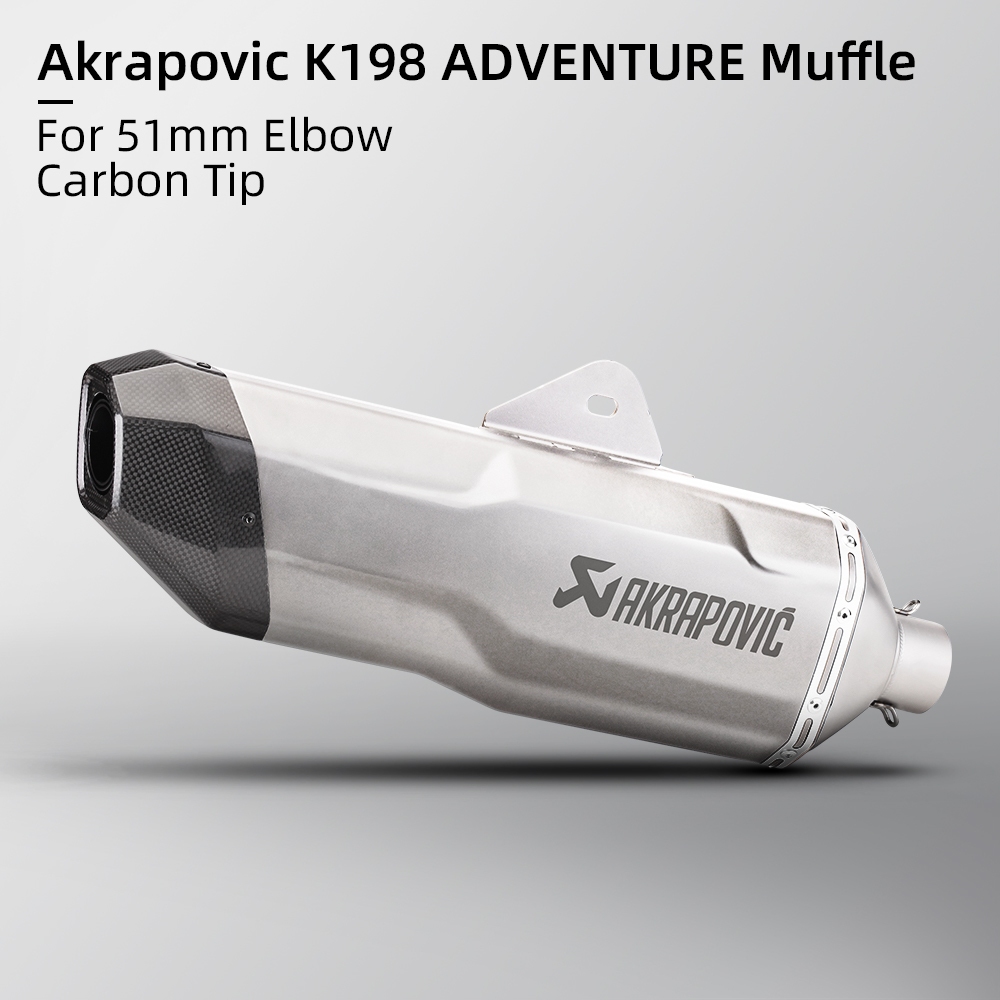 Akrapovic K198 ADVENTURE Muffler Carbon tip for 790duke F850GS tmax560