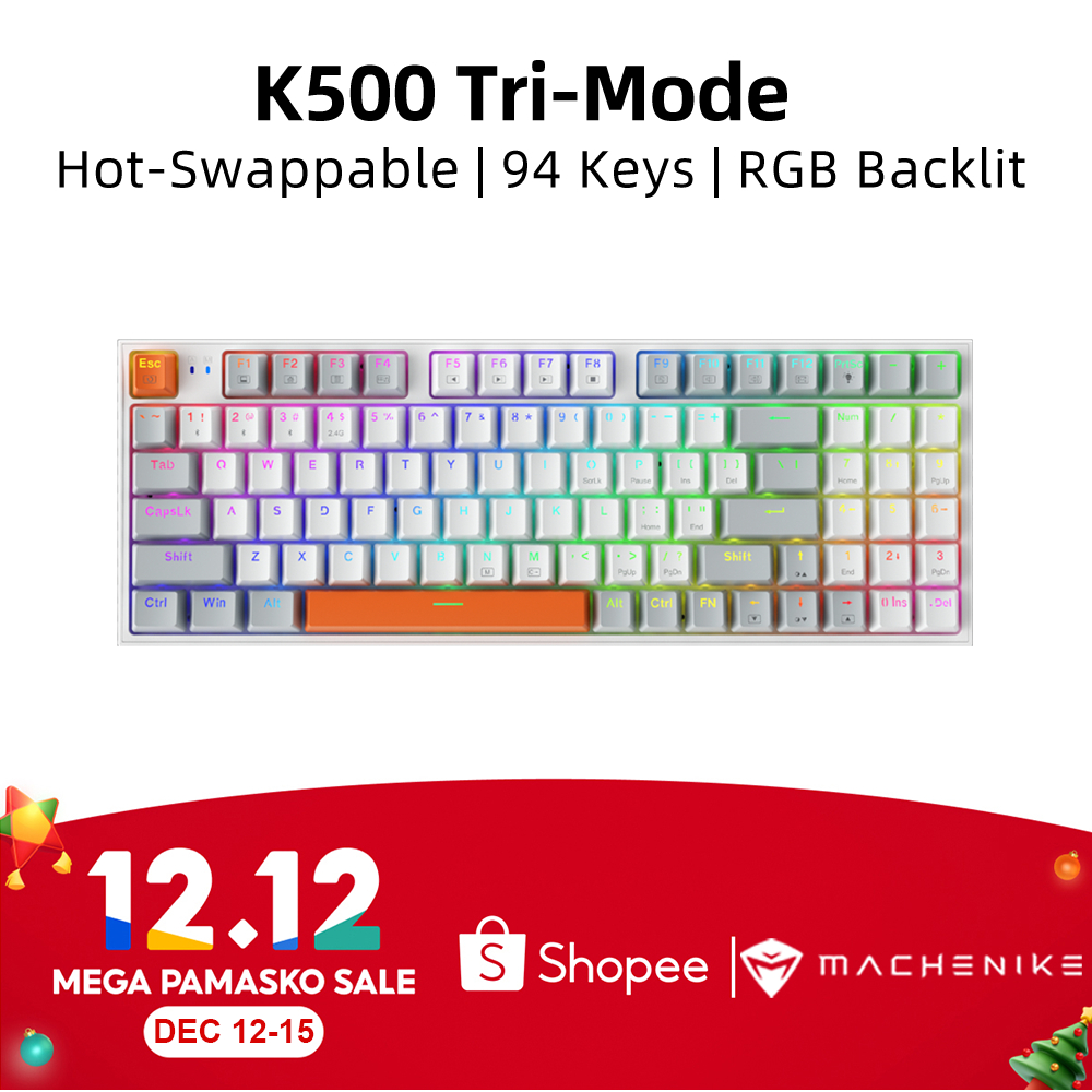 Machenike Hot Swappable Mechanical Keyboard Three Modes Wireless