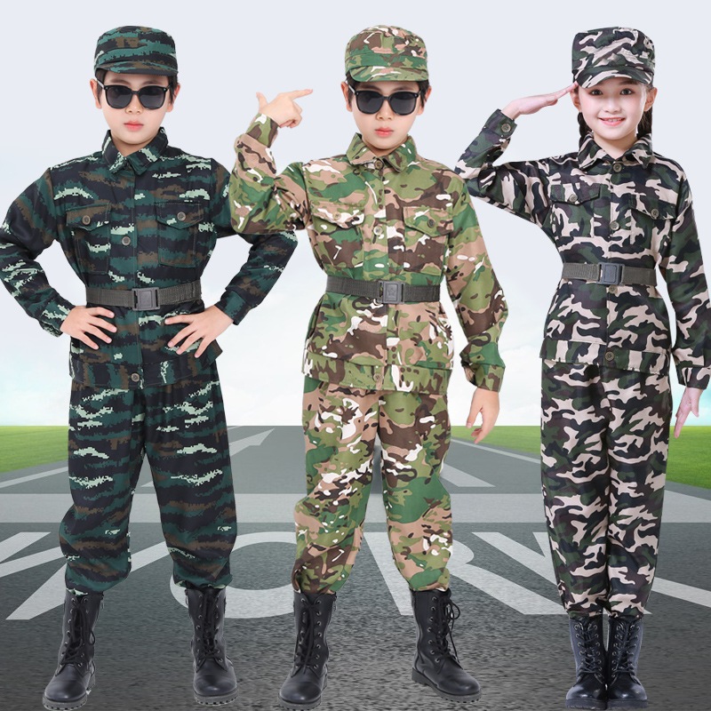 【Shipping Within 24 Hours】4PCS Kids Soldier Army Costume Set Boys ...