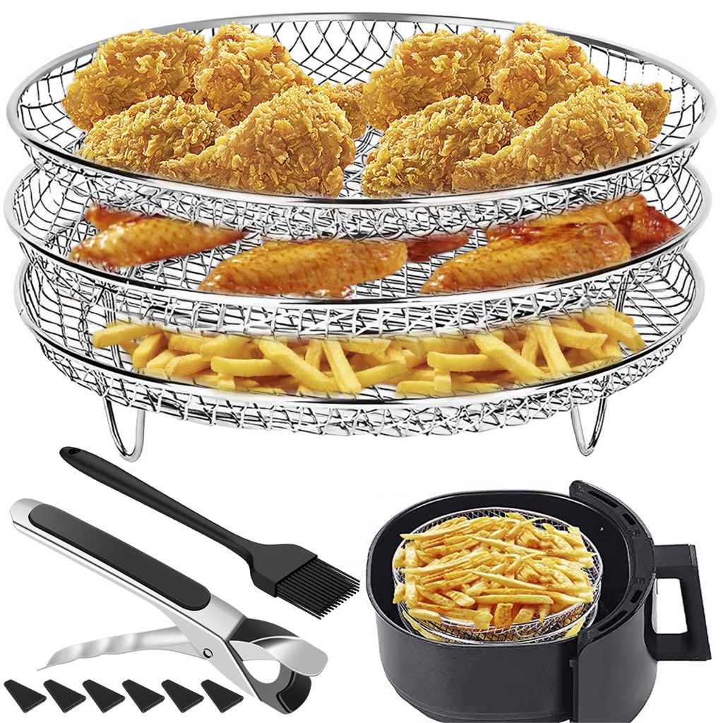 8pcs/set 7 Inch / 8 Inch Air Fryer Accessories for Gowise Phillips Cozyna  and Secura Fit all Airfryer 3.7 4.2 5.3 5.8QT