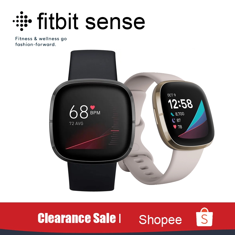 Fitbit Sense GPS Smartwatch BuiltIn AMOLED Display GPS Tracking Stress