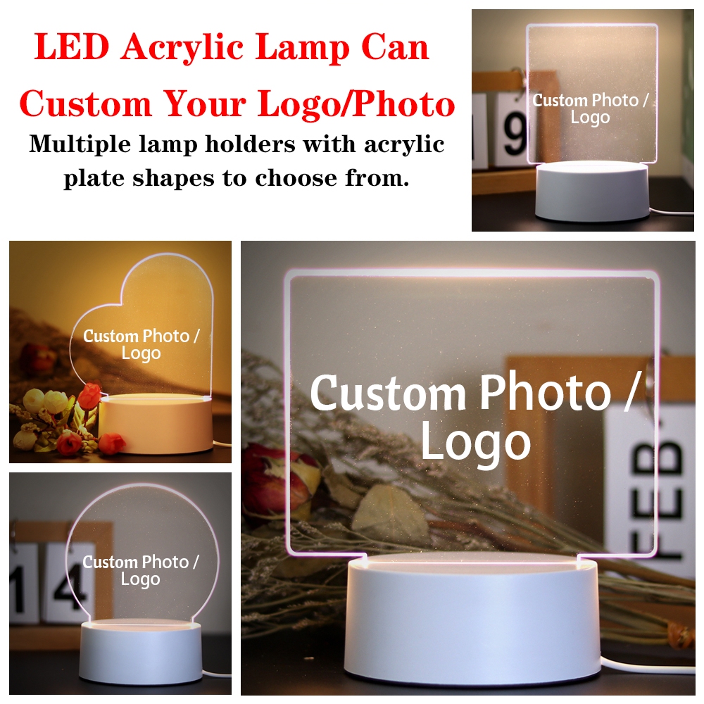3D Acrylic Lamp Custom Your Logo / Photo LED Night Lights-AP | Shopee ...