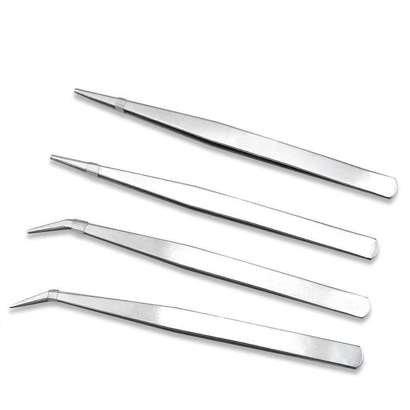 Stainless steel precision adjustable tweezers straight/elbow anti ...