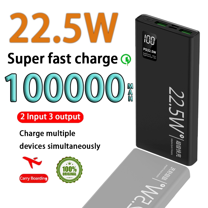 100% new genuine fast charging 100000mah power bank large capacity..