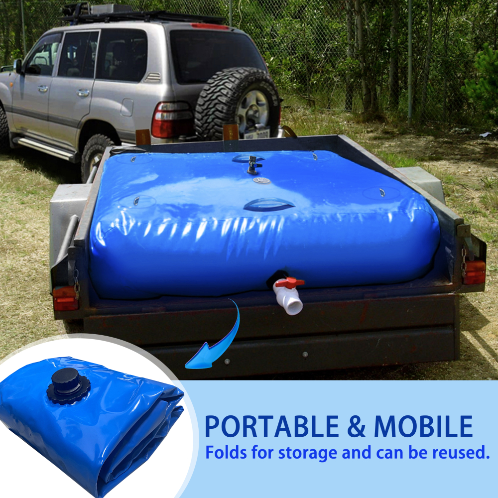 29 Gallon Portable Water Storage Bladder - Collapsible 110L Tank For Camping, RV & Emergency Use