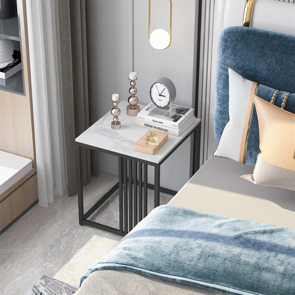 Luxury Marble Side Table Nordic Style Modern Round Coffee Table Living ...