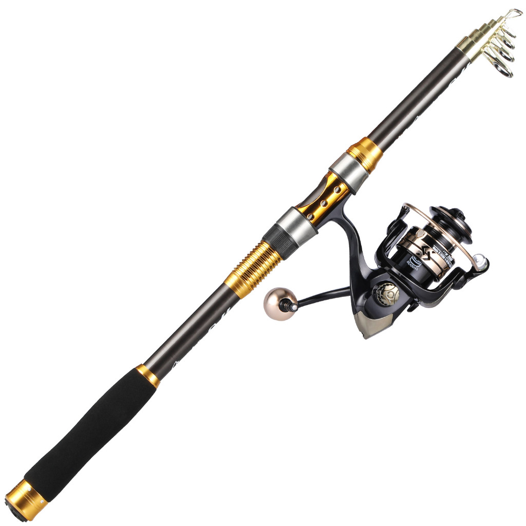 Sougayilang Telescopic Fishing Rod And Reel Combo 1.8-2.4m Fishing Pole And  5.2:1 Gear Ratio 14 Ball Bearings Spinning Fishing Reel Sets For Carp  Fishing Tackle Pesca