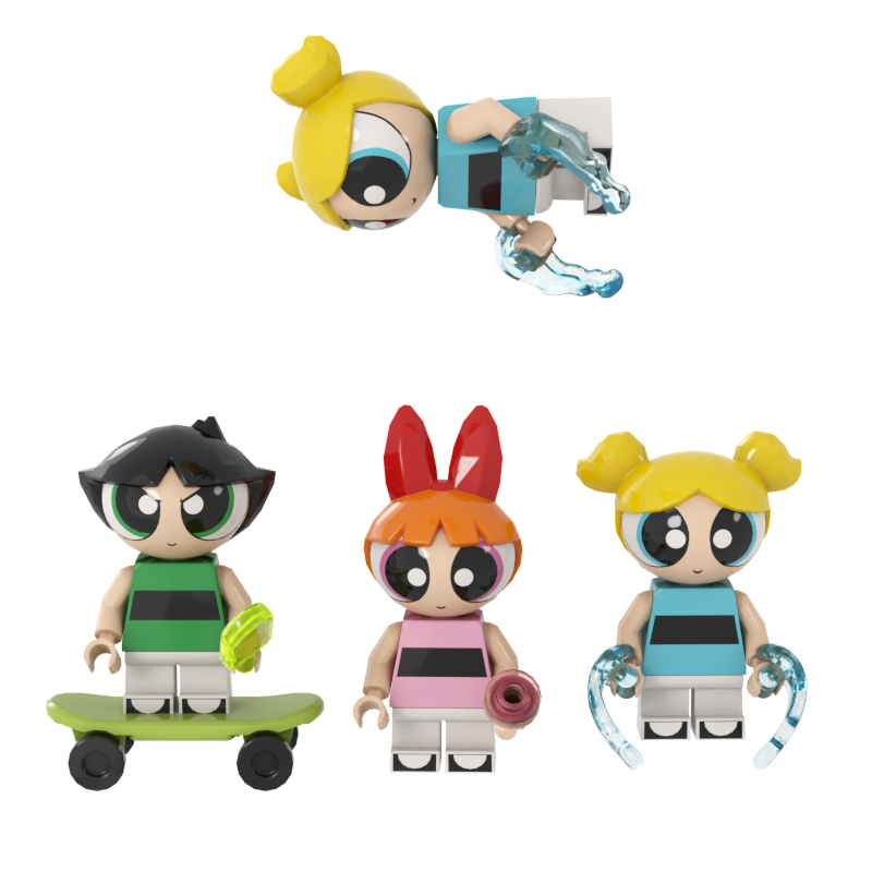 Powerpuff Girl Minifigures Building Block Toys Collection Classic Ninja ...