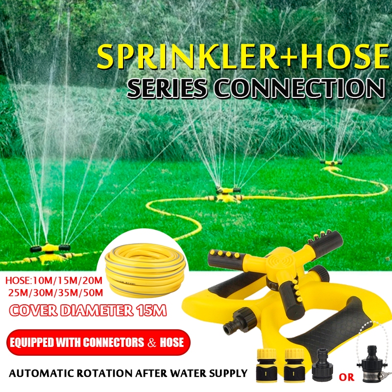 1050M Auto Sprinkler System Lawn Sprinkler Garden Hose 360° Rotating