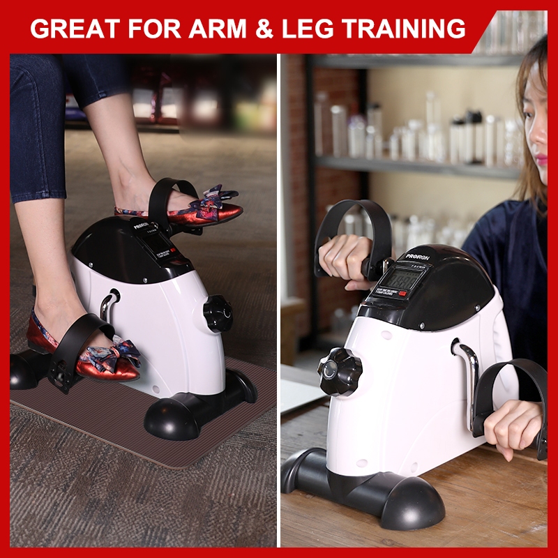PROIRON Mini Bike Hometrainer, Pedaaltrainer Voor Senioren, Arm En Beentrainer Met Mat Gladde Stille Beweging Eenvoudig Te Monteren 1011982873