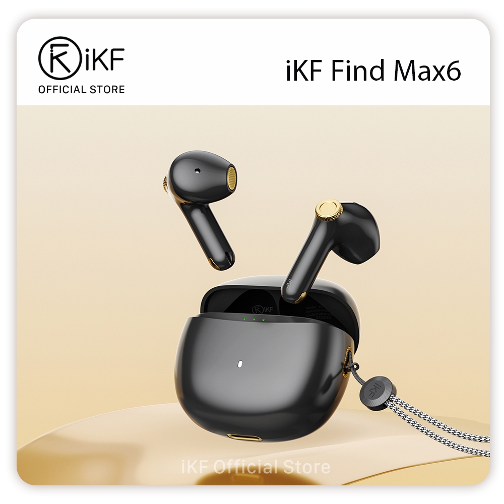 iKF Find Max6 Wireless Earbuds Qualcomm Chip Adaptive Noise Cancelling 36 hours 6 Mic Bluetooth 5.3 Earphones for iOS and Android