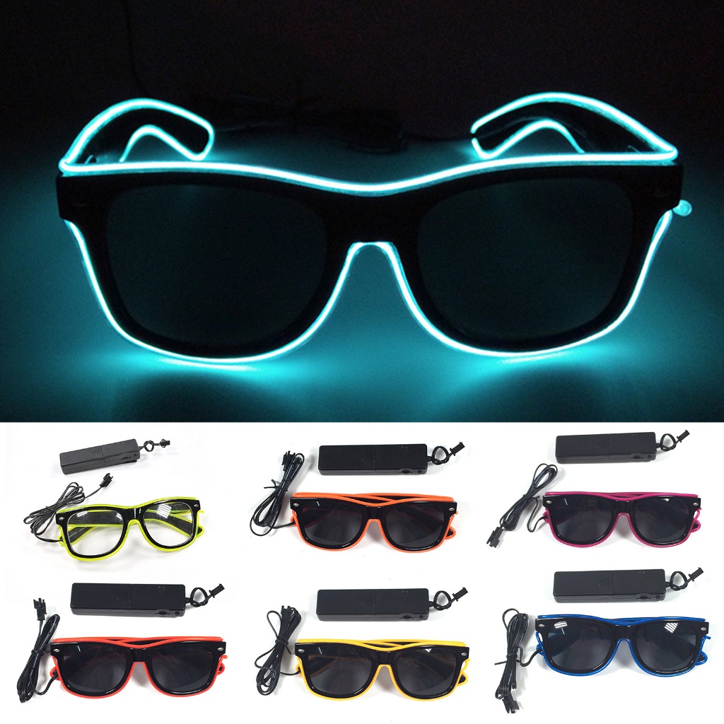 Party Supplies LED Glasses Glow in The Dark Light Up Neon Star and Heart Shaped Shutter Shades Sunglasses for Kids and Adults, 30 Pack, Adult Unisex