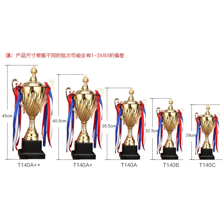 Award Trophy with Ribbon Decor Winning Trophies Kids Small Keepsake