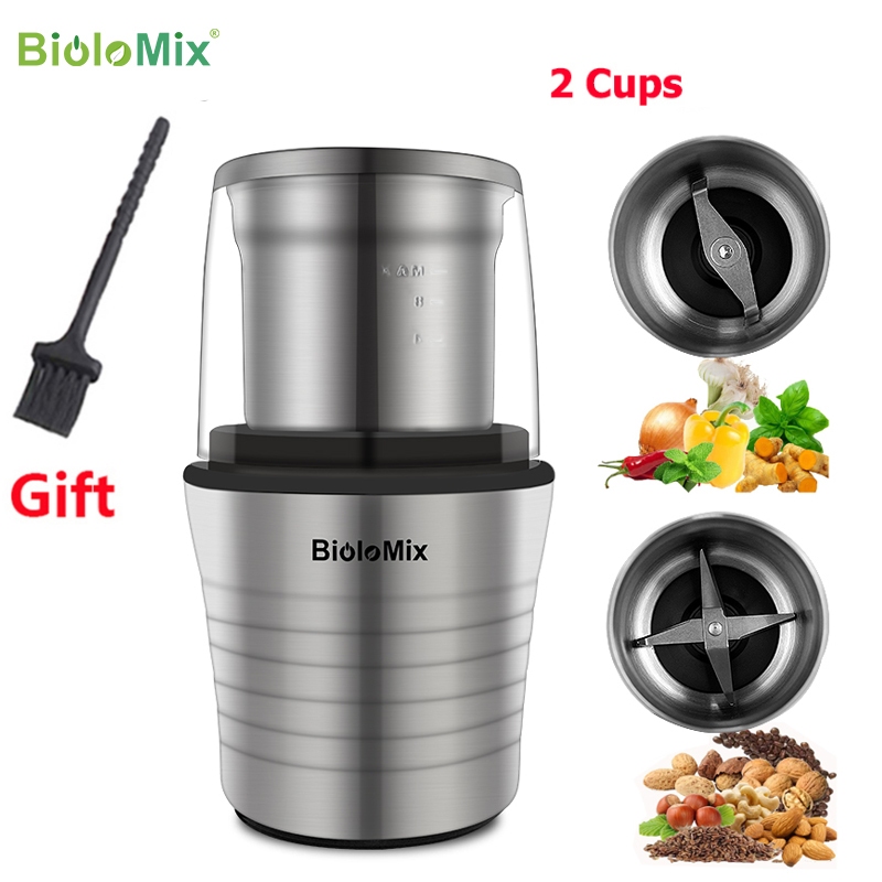 BioloMix 800g Electric Grain Grinder Mill, Spices Cereals Coffee