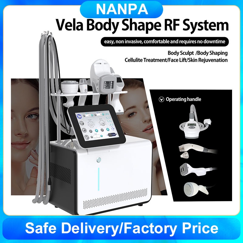 Portable 10 Long Handles RF Skin Tightening Sculpting Machine With