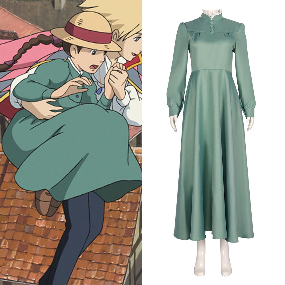 ZST Howl's Moving Castle cosplay costumes Women Girls Sophie Dresses