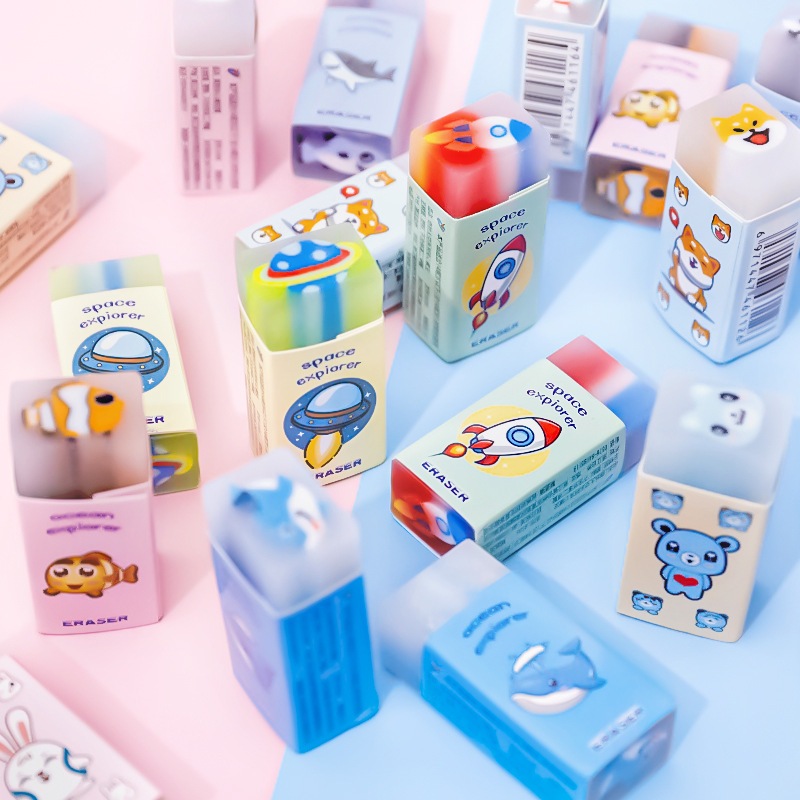 Cute Cartoon Eraser 1PC PVC Rubber Kids Study Stationary | Shopee Malaysia