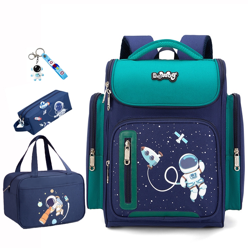 beg sekolah Children's Backpack Boy Waterproof Astronaut Printing For ...