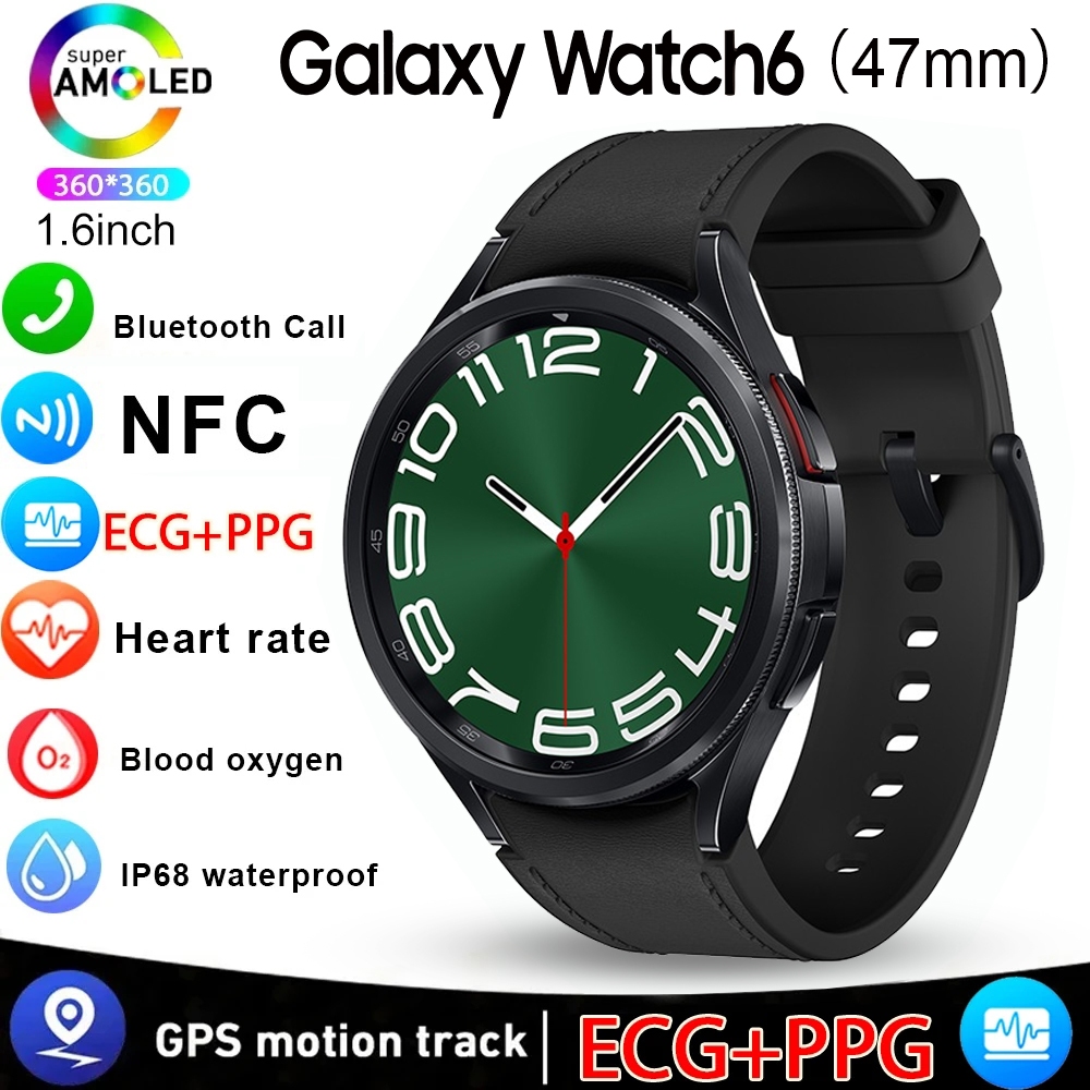 New Product 2024 Watch 6 47MM Bluetooth Call Smart Watch Men AMOLED HD   Cn 11134207 7r98o Lpc2hsra90m434