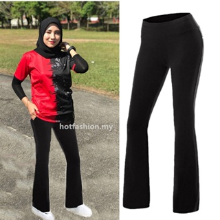 Woman Bootcut Jogger Sweat Pants Casual Flared Wide Leg Pants Trousers Lady  Workout Fitness Stretch High Waist Yoga Pants with Pocket 