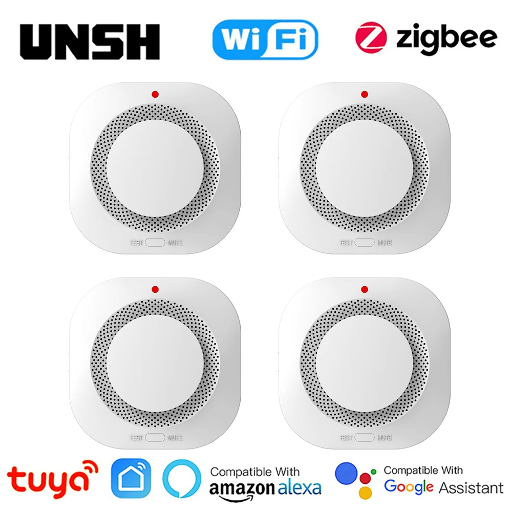 Tuya WiFi ZigBee Smart Smoke Detector Home Security Safety Prevention