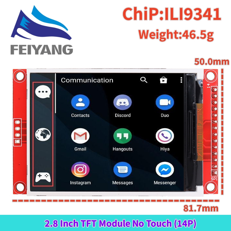 2.4 / 2.8 / 3.5 Pollici 240x320 320x480 SPI 2.4 "TFT Modulo Porta Seriale 5 V/3.3 V Adattatore PCB ST7789V/ST7796S Display LCD Per Arduino - Foto 10