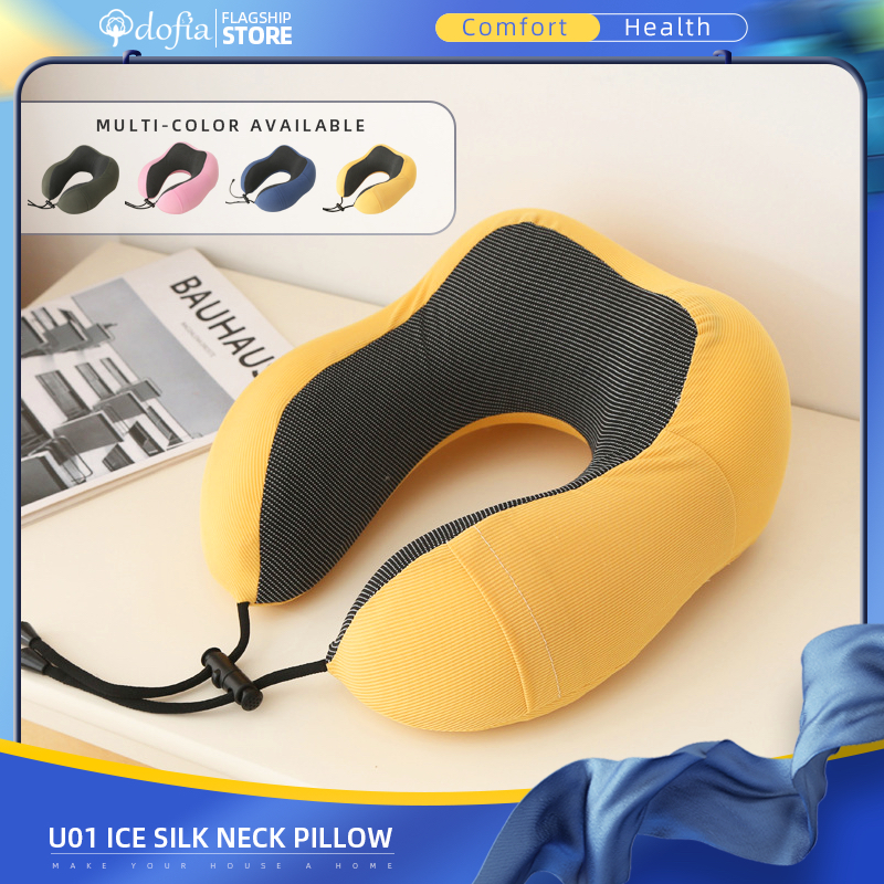 Memory Foam Silk Travel Pillow Neck Pillow Airplane Travel Pillow