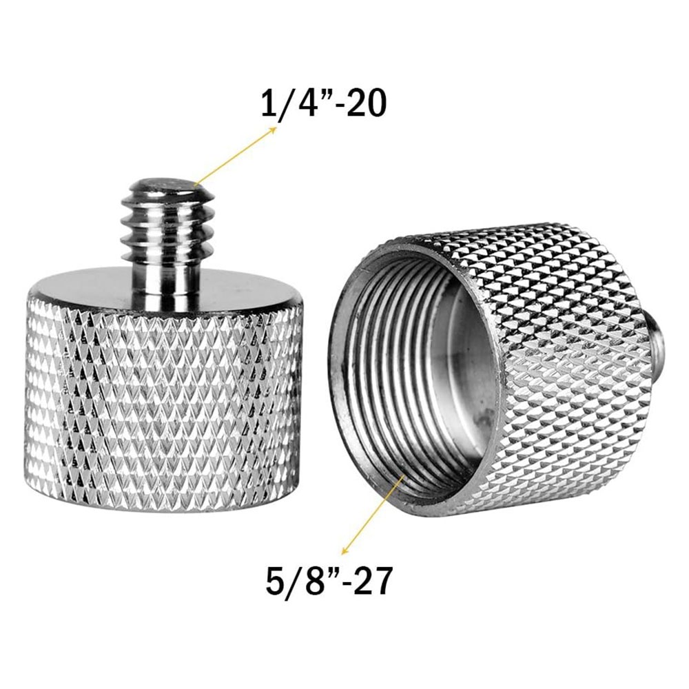 Mic Stand Adapter Microphone Screw 1/4'' to 5/8'' Male to Female Mic