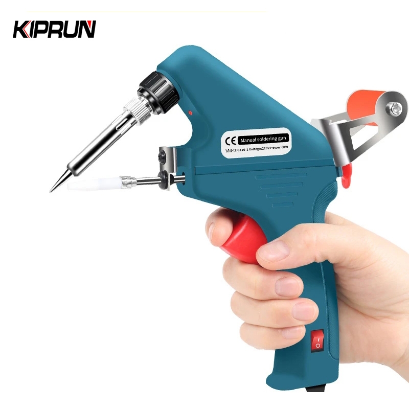KIPRUN Electric Handheld Soldering Iron, 220V 60W Automatic Tin Feeding ...