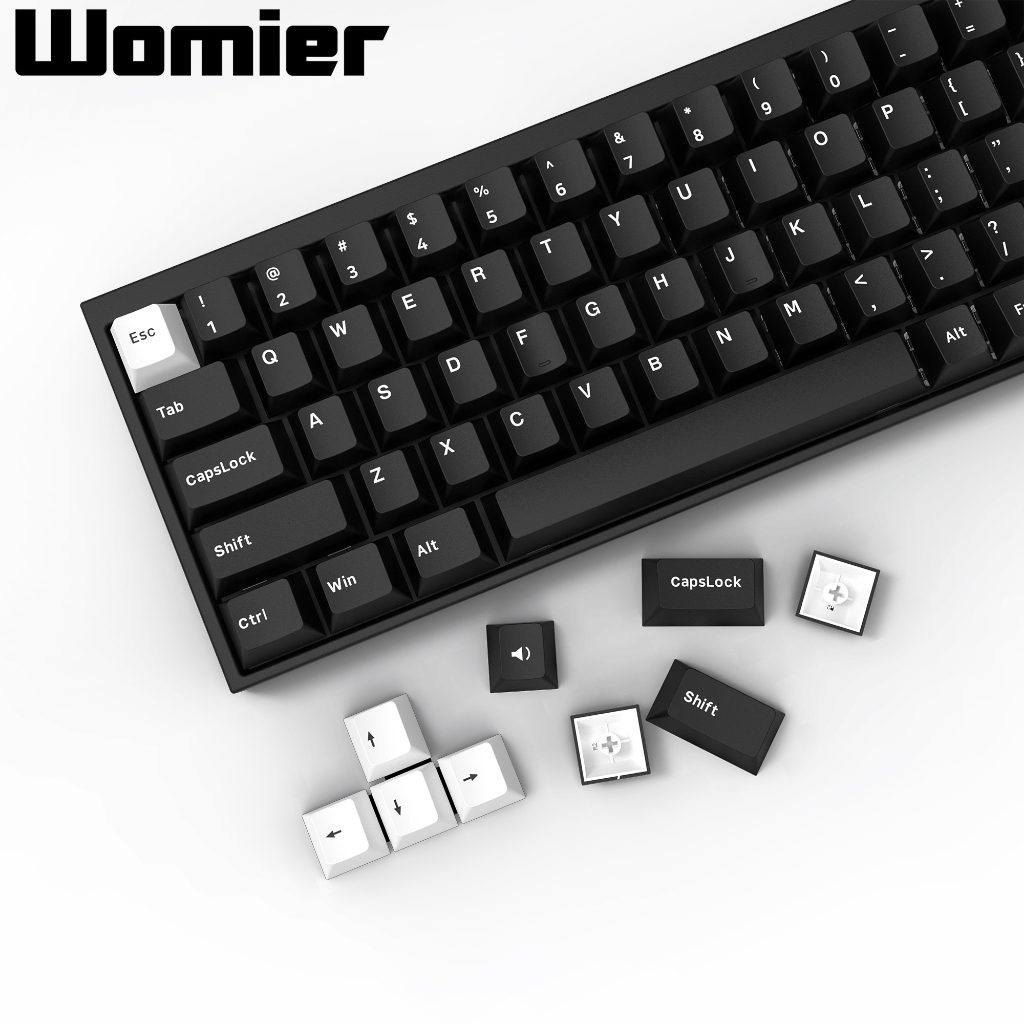 WOMIER 168 Keys WOB Full Set Keycaps Double Shot PBT Key Cap Mechanical