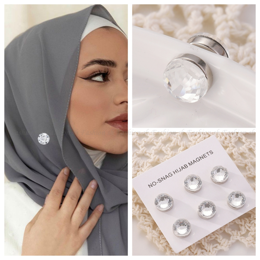 6pcs Magnetic Hijab Pins Multi-Use Strong Magnetic Buttons Pinless ...