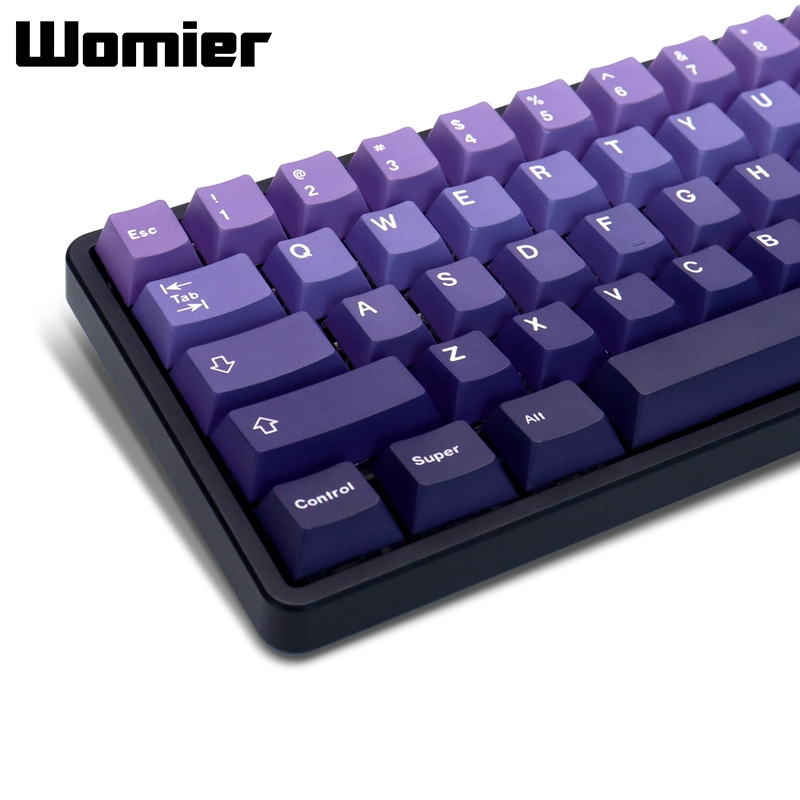 WOMIER 132 Keys Keyboard Keycap, Double Shot Cherry Profile PBT Keycaps ...