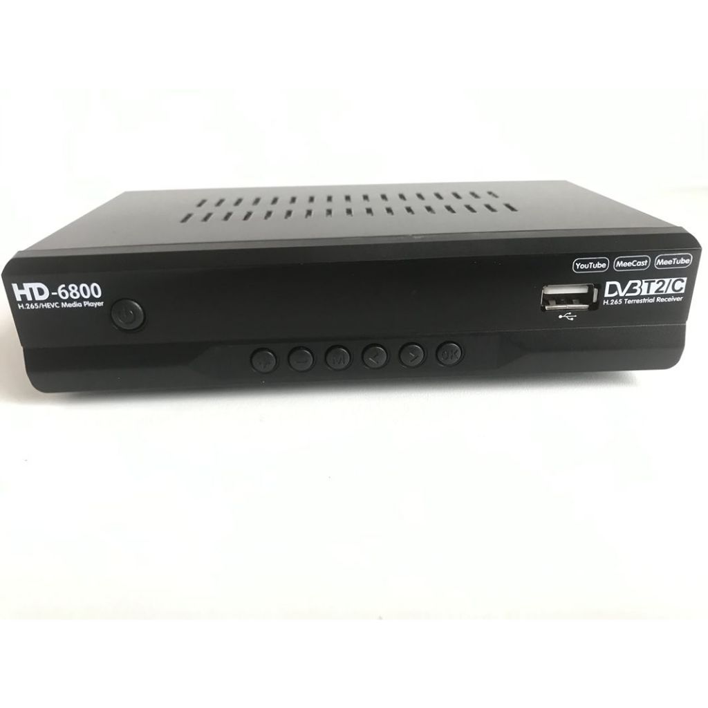 HD6800 DVB T2 DVB-C HEVC 265 Digital TV Tuner DVB-T2 H.265 HD Decoder