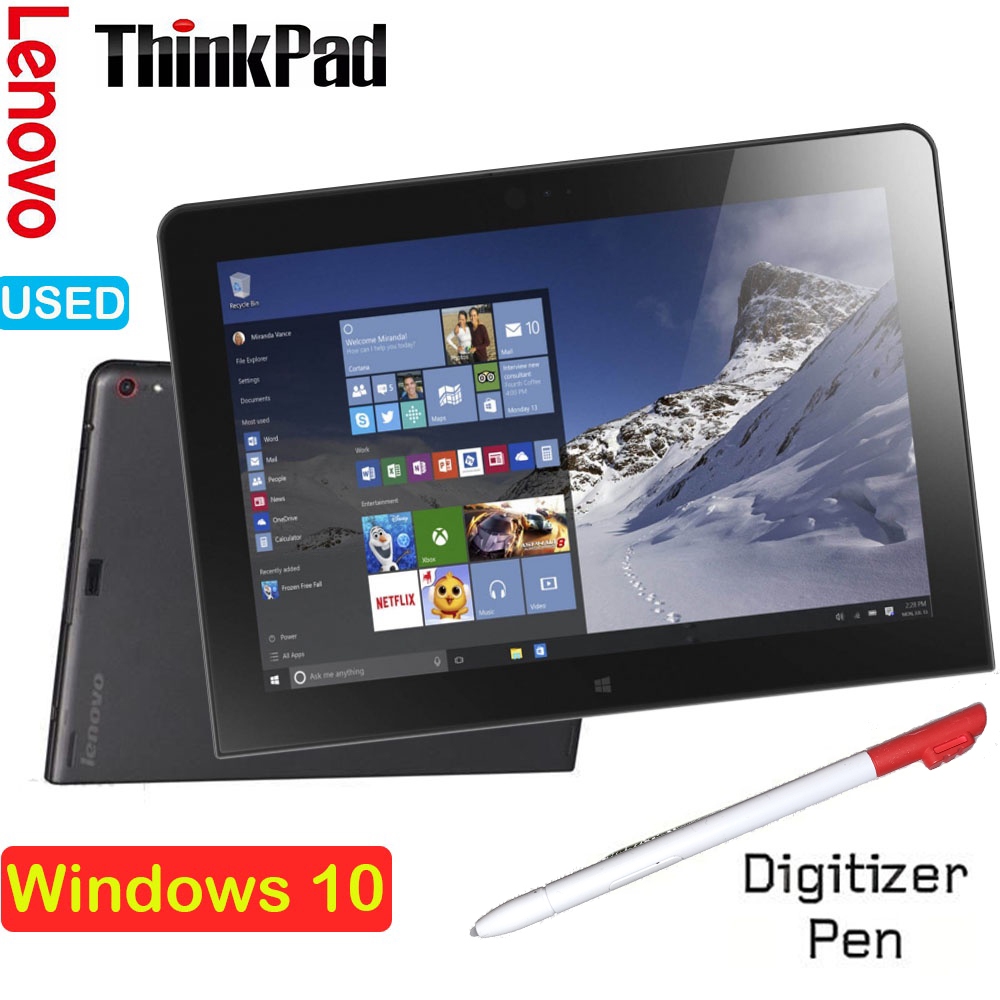 Lenovo ThinkPad 10 4GB Windows 10 Tablet PC 10.1 Inch Full HD+ Touch SCREEN  Intel 4 Core 1.6Ghz 64GB Bluetooth WIFI Win10 Pen Business Laptop Kids  Student Online Clas Used Computer | Shopee Malaysia