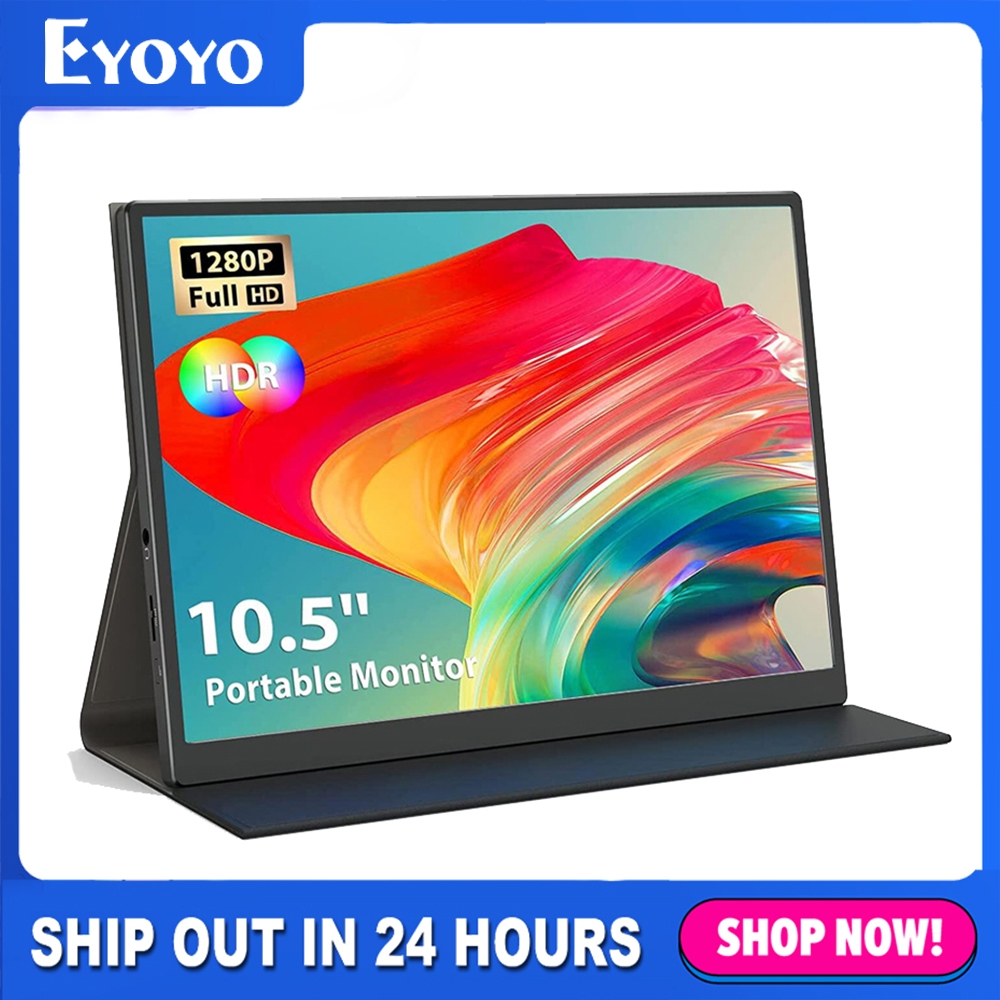 Eyoyo Portable Monitor, 10.5 inch 1920x1280 HDR Small Monitor 100% SRGB ...