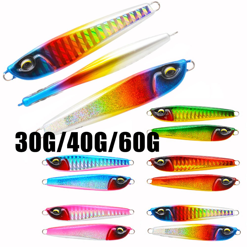 【TRAINFIS】Fishing Lure Metal Jig Micro Jig Bait 30g/40g/60g Jiging Lure ...