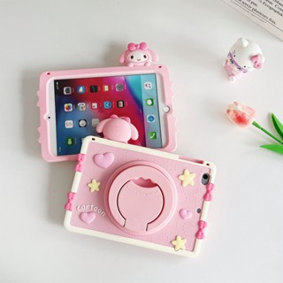 Kawaii Sanrio Kuromi Ipad Acrylic Anti-fall Shell Cartoon Double-sided  Pattern Thin Ipadpro/ipad2021/ipadair Protective Case