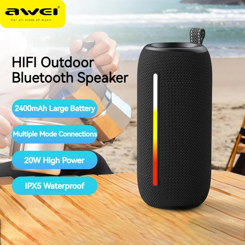 Awei Y788 Portable Bluetooth Speaker, 57mm Dual Speakers, HIFI Stereo ...