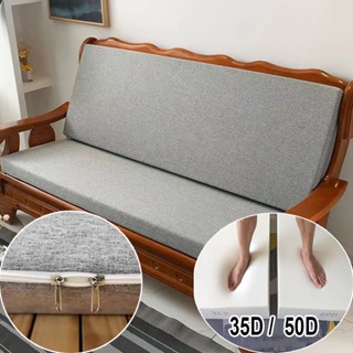 Old-fashioned Wooden Three-seat Cushions Thickened Solid Wood Sofa Cushion  Four Seasons General Long Strip Pad Soft Comfortable - AliExpress