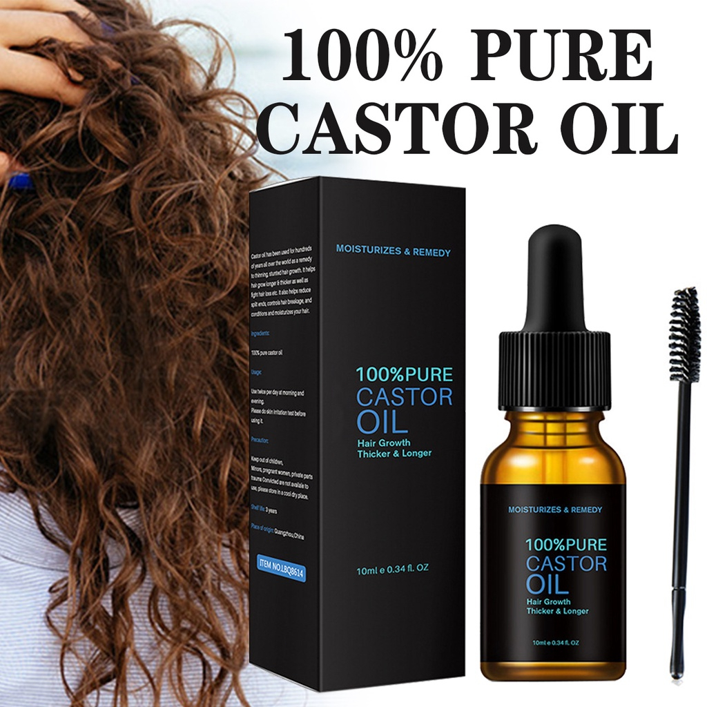 Lanthome Natural Castor Oil Hair Eyebrow Lashes Growth Treatment Serum