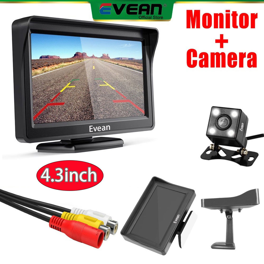 Evean 4.3 Inch IPS Car Rear View Monitor Reversing LCD Display with HD ...