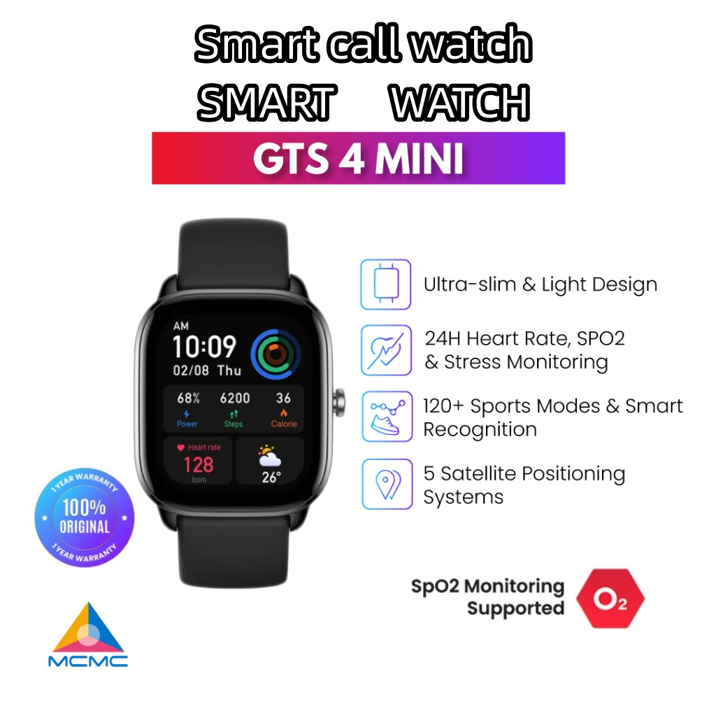 Amazfit GTR Mini Smart Watch for Men,14-Day Battery Life, Sports with GPS,  5 Satellite Positioning Systems, Fitness Health Tracker Heart Rate, SPO₂  Monitoring,5 ATM Water Resistance, Black : Electronics 