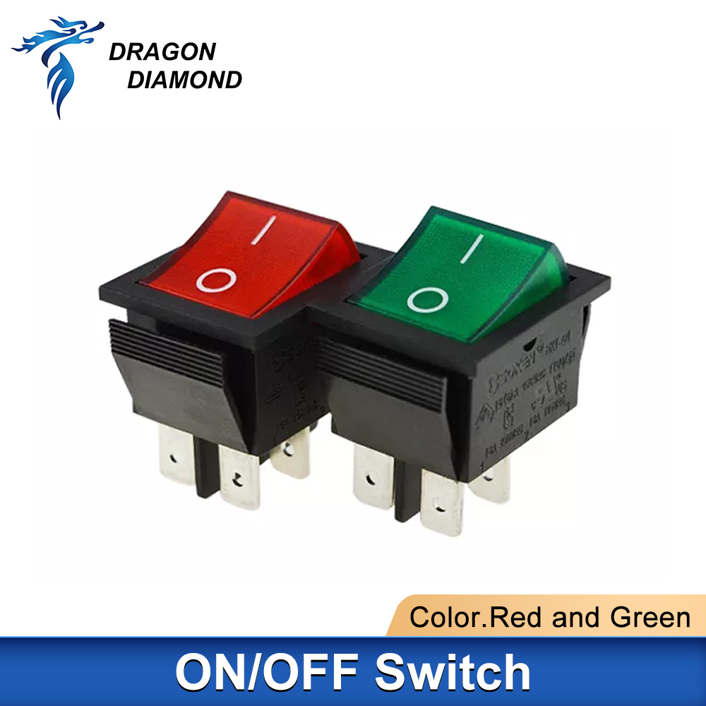 5pcs/lot Red Green ON/OFF Boat Rocker Switch Laser machine switch ...